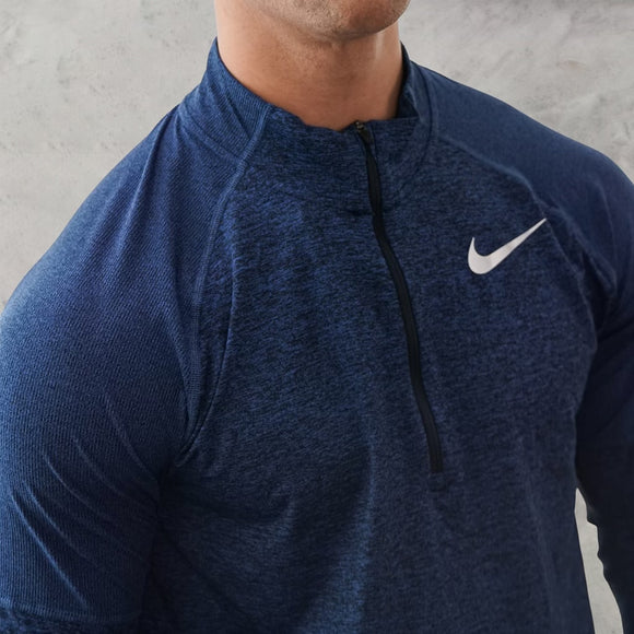 The Nike Element Half Zip in the blue colourway is an elite half zip, and is perfect for running.