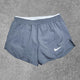 The nike tempo shorts in grey are perfect for running.