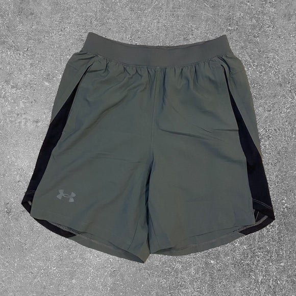 UA launch shorts in grey are a reliable piece of activewear.