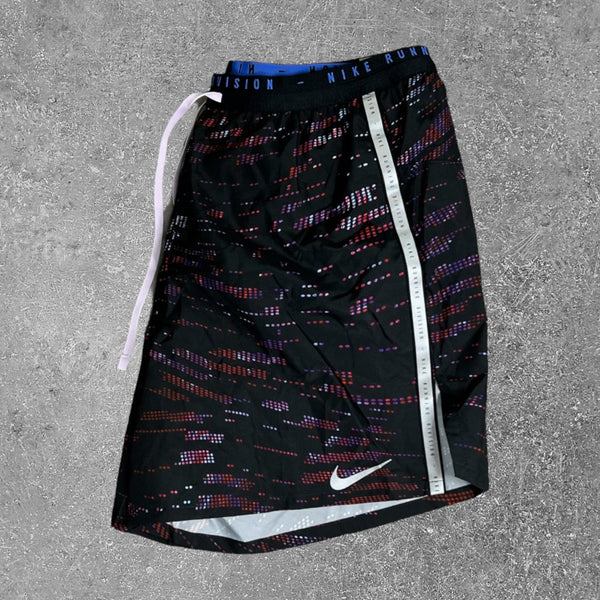 The nike running division shorts in the psychic purple colourway are exclusive shorts, and used for running.