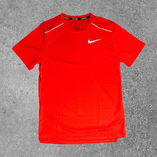 This Nike miler 1.0 T-shirt in a red colourway is a bright activewear T-shirt.